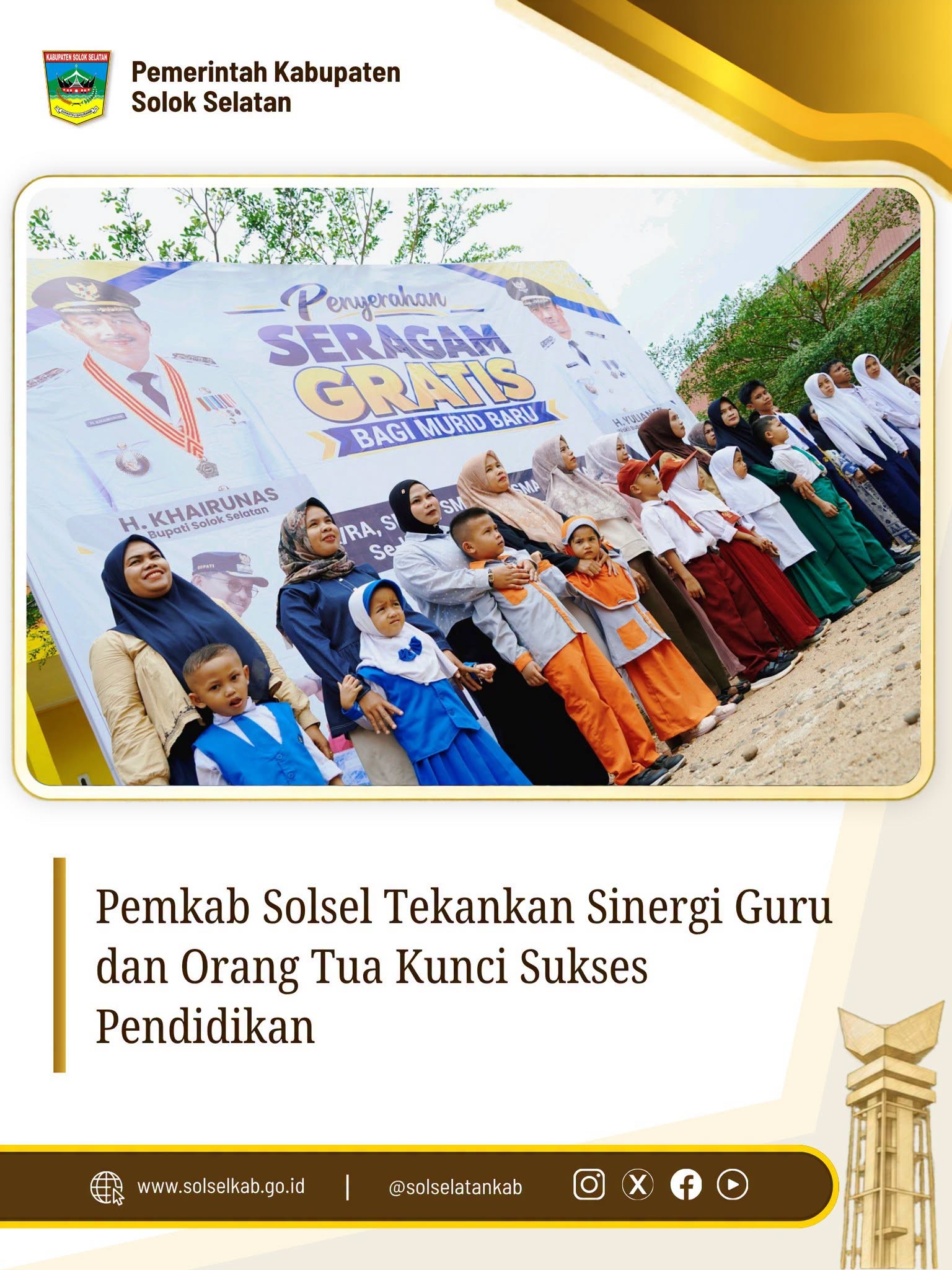 Pemkab Solsel Tekankan Sinergi Guru dan Orang Tua Kunci Sukses Pendidikan